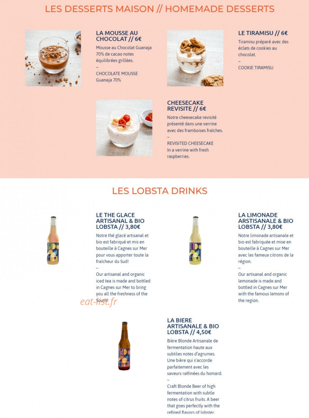 Lobsta — carte page 9