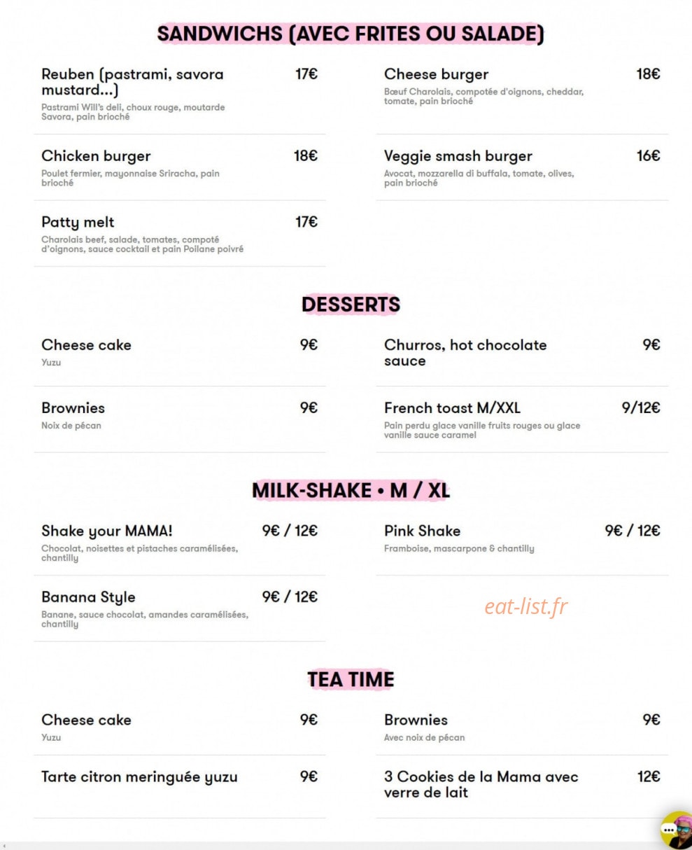 Mama Shelter — carte page 2
