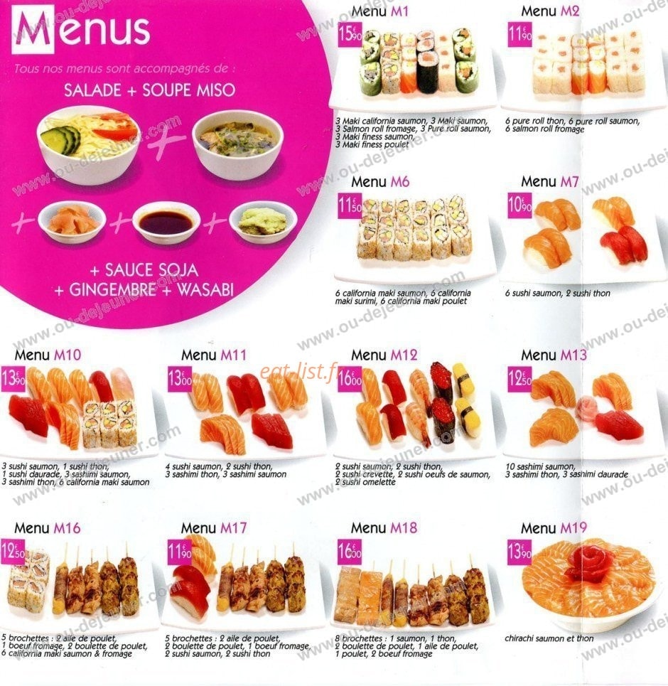 Muki Sushi — carte page 2