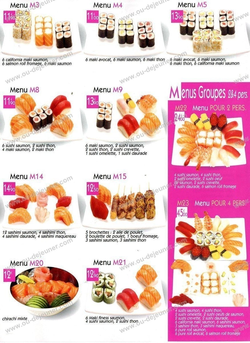 Muki Sushi — carte page 3