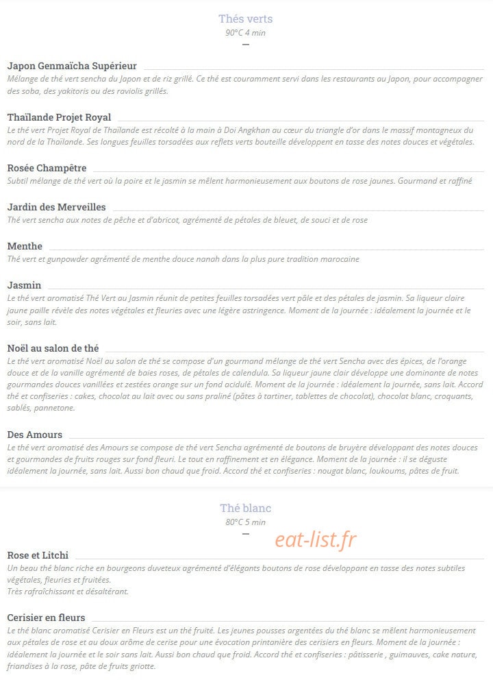 Ô Gourmandises — carte page 1