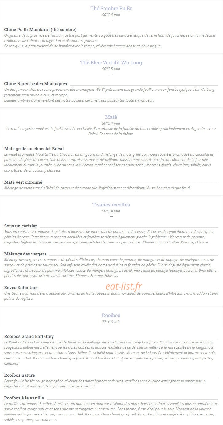 Ô Gourmandises — carte page 3