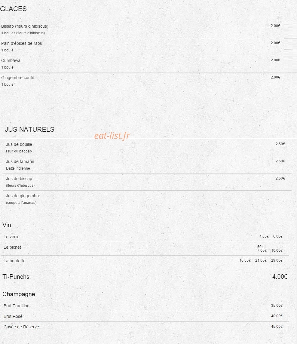 Ô Petit Club — carte page 2