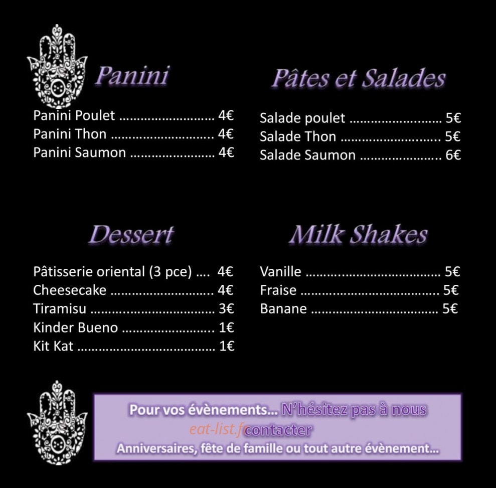 Oriental Spirit — carte page 2