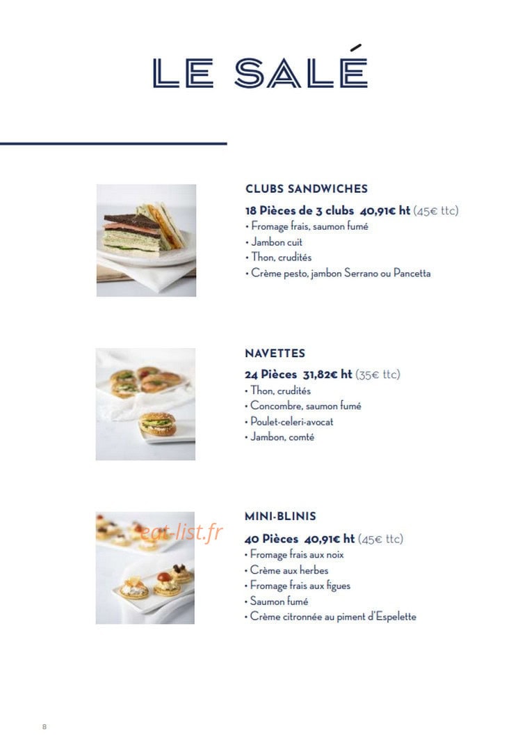 Paris Baguette — carte page 8