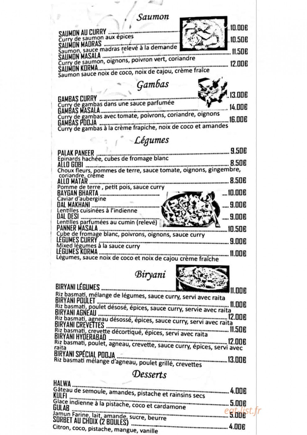 Pooja — carte page 4