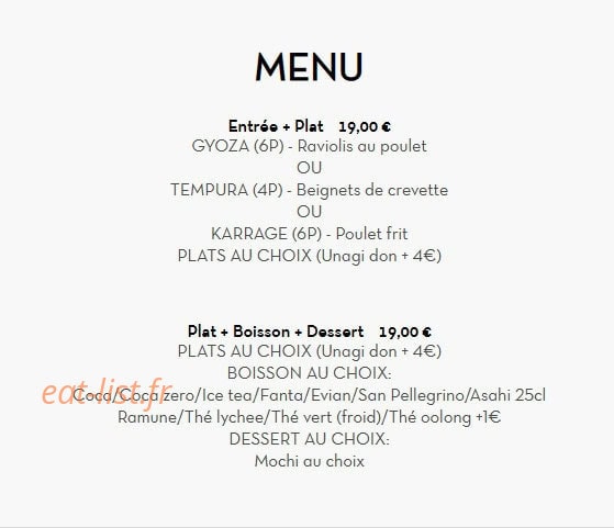Sola Ramen — carte page 3