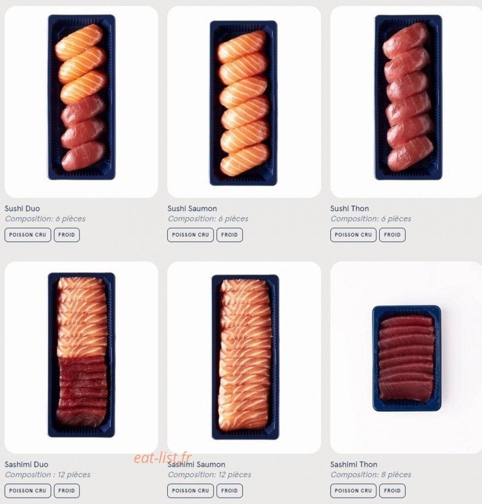 Sushi Daily — carte page 1