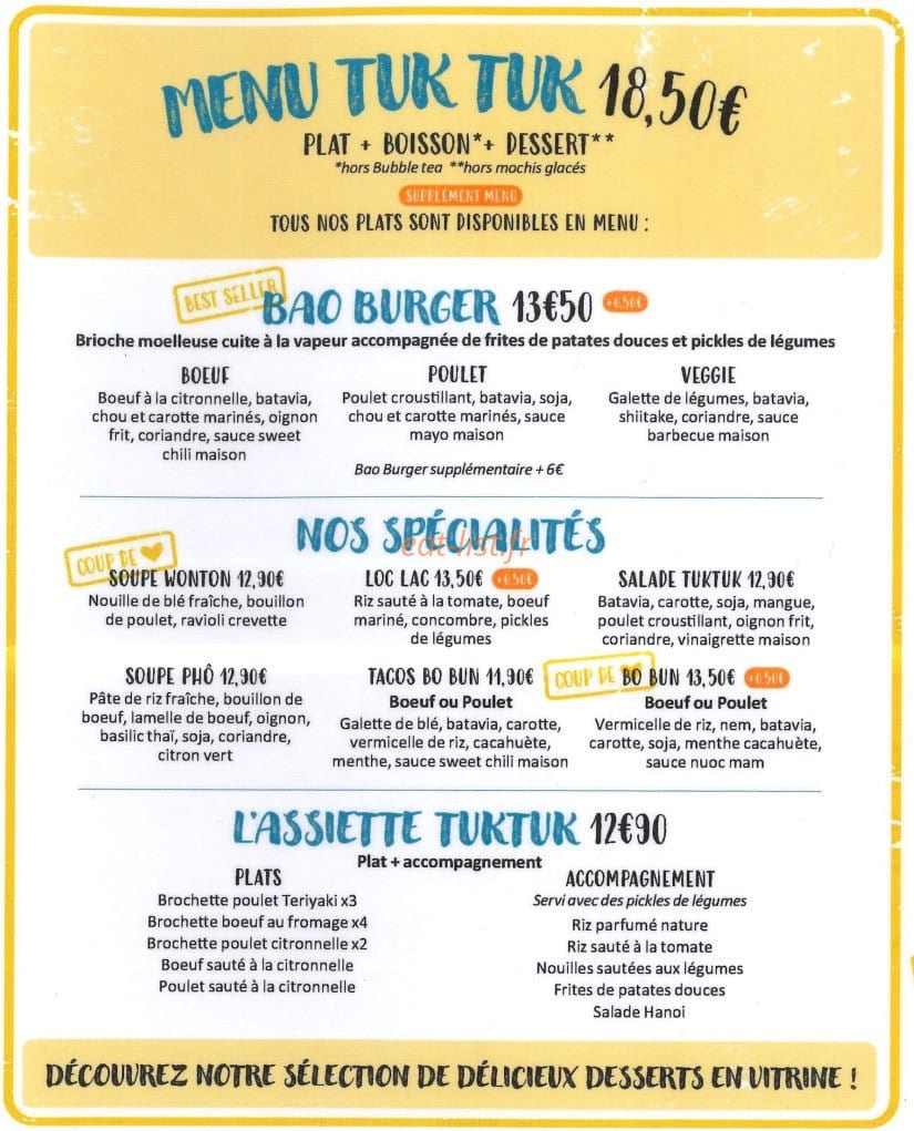TukTuk — carte page 2