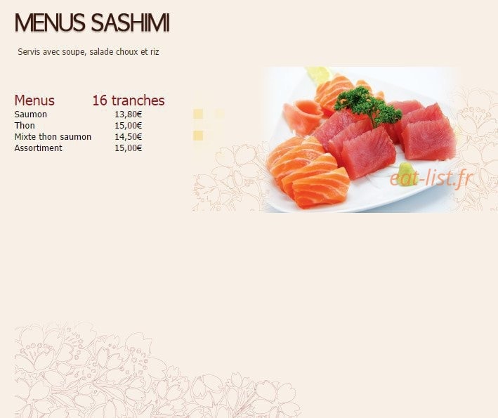 Yoko Sushi — carte page 22