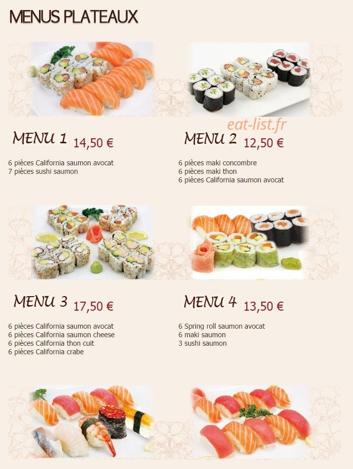 Yoko Sushi — carte page 18