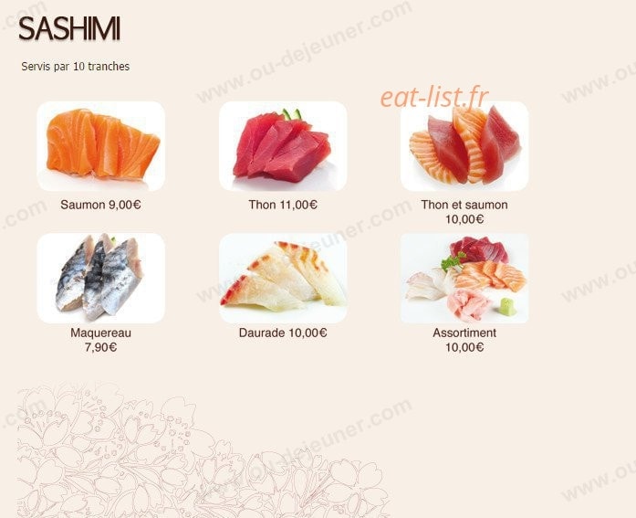 Yoko Sushi — carte page 8