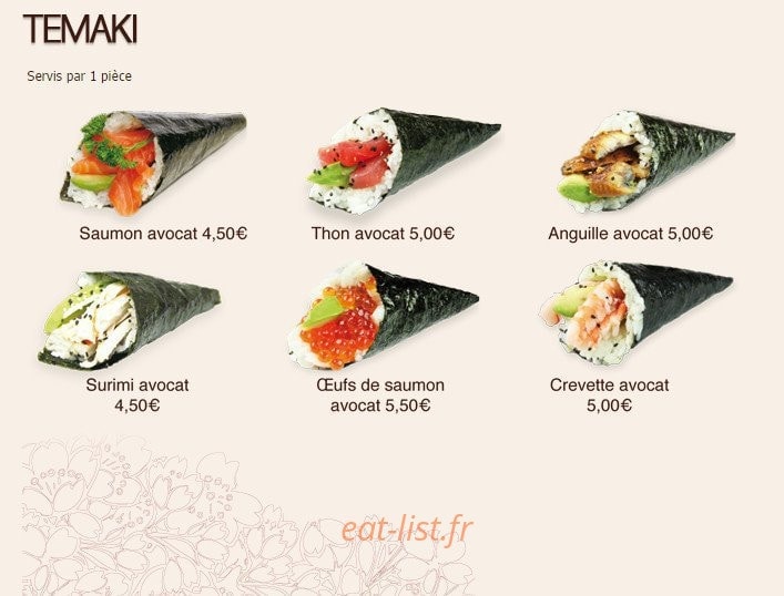 Yoko Sushi — carte page 5