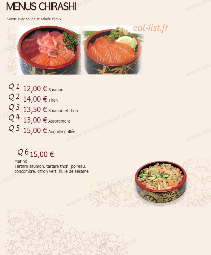 Yoko Sushi — carte page 21