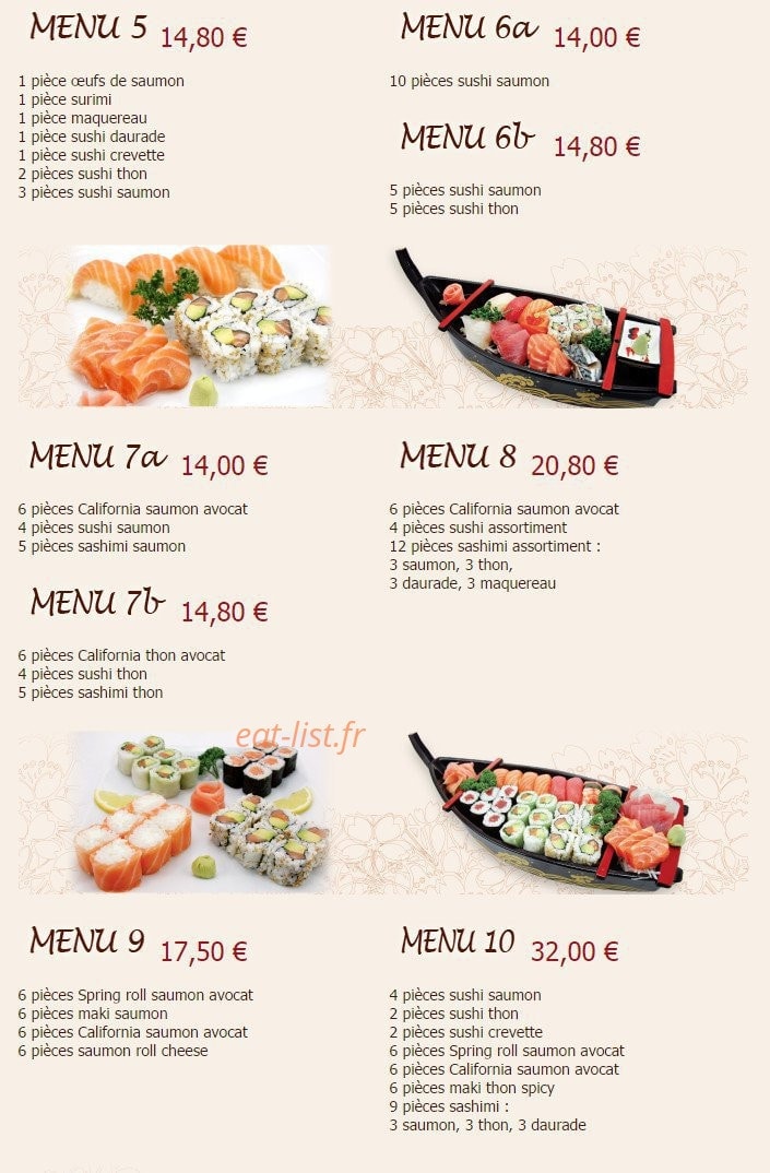 Yoko Sushi — carte page 19