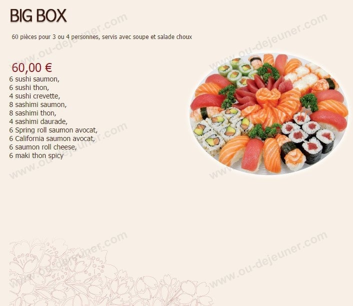 Yoko Sushi — carte page 23