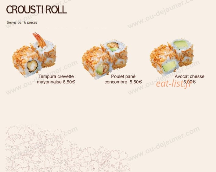 Yoko Sushi — carte page 7