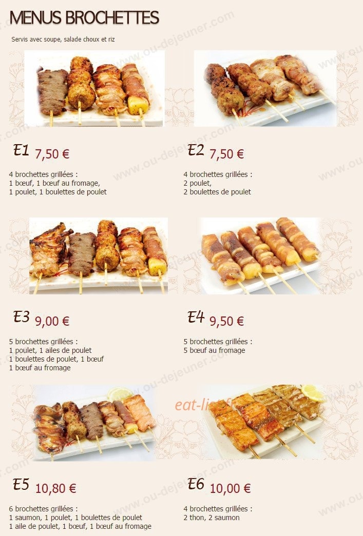 Yoko Sushi — carte page 14
