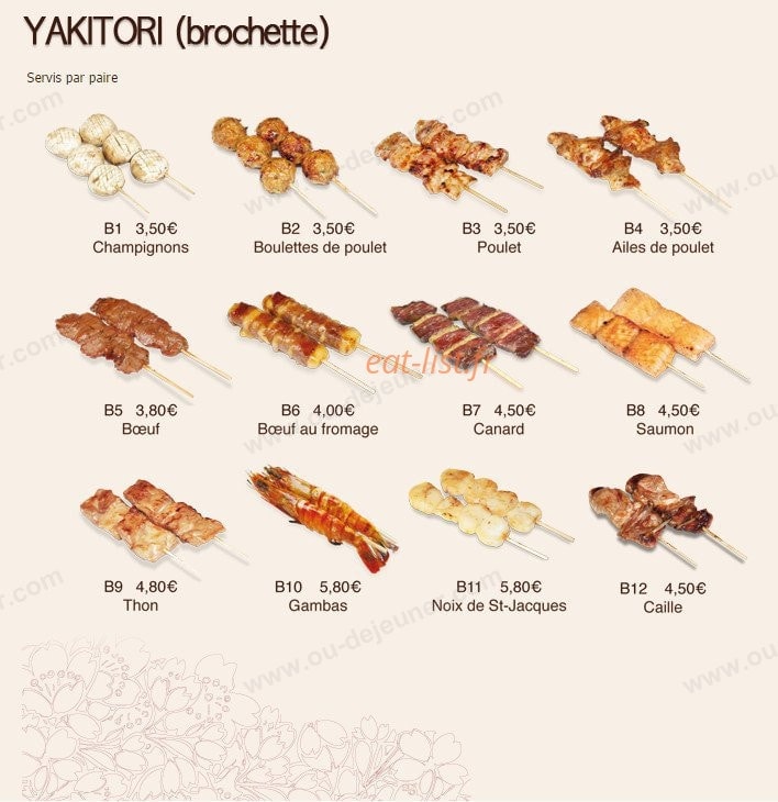 Yoko Sushi — carte page 11