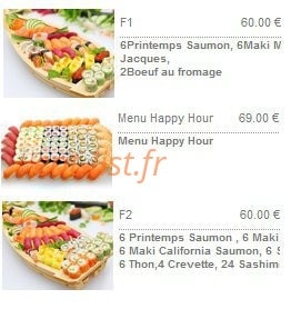 Zen sushi — carte page 8
