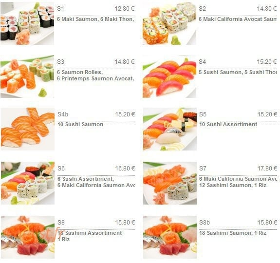 Zen sushi — carte page 4