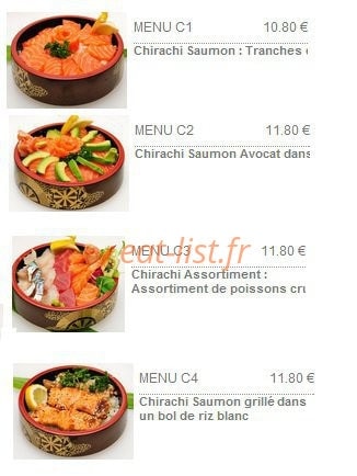 Zen sushi — carte page 2