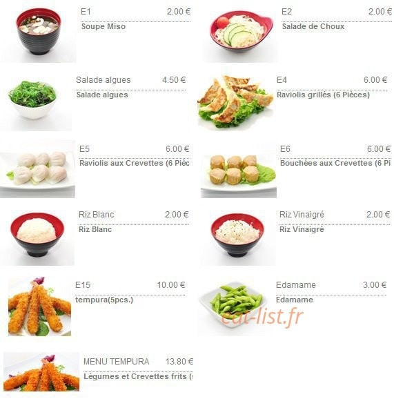 Zen sushi — carte page 9