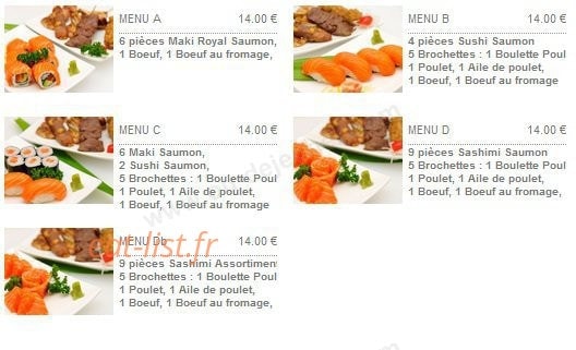 Zen sushi — carte page 6