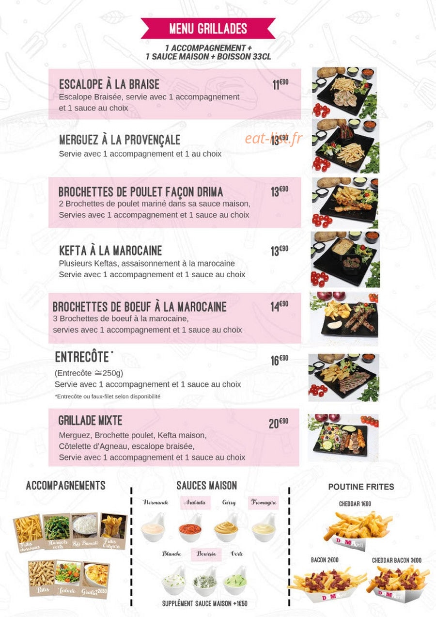 Drima Grill — carte page 4