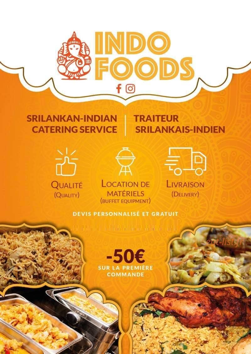 Indo Foods — carte page 1
