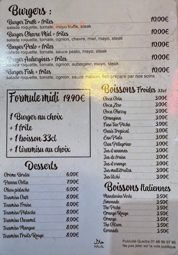 Italian Cantine — carte page 3