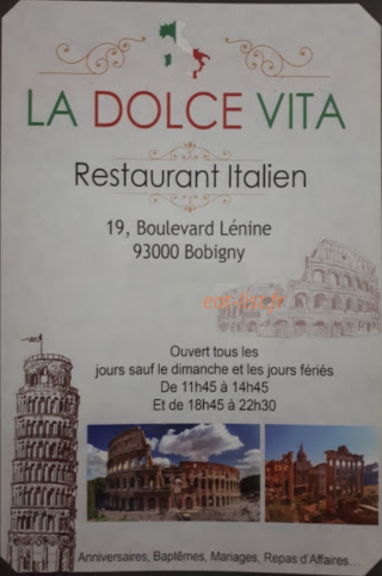 La Dolce Vita — carte page 1