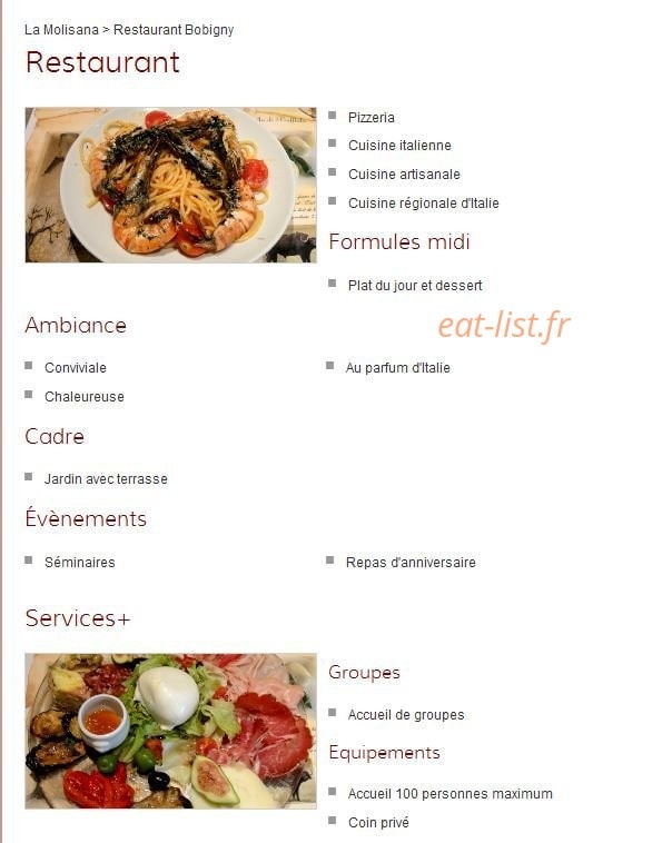 La Molisana — carte page 2