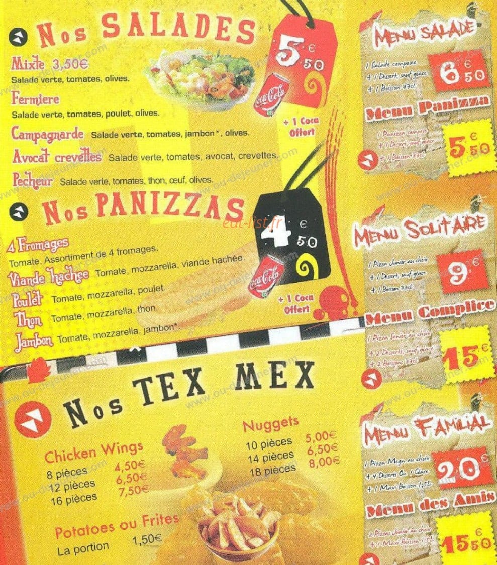 M pizza — carte page 3