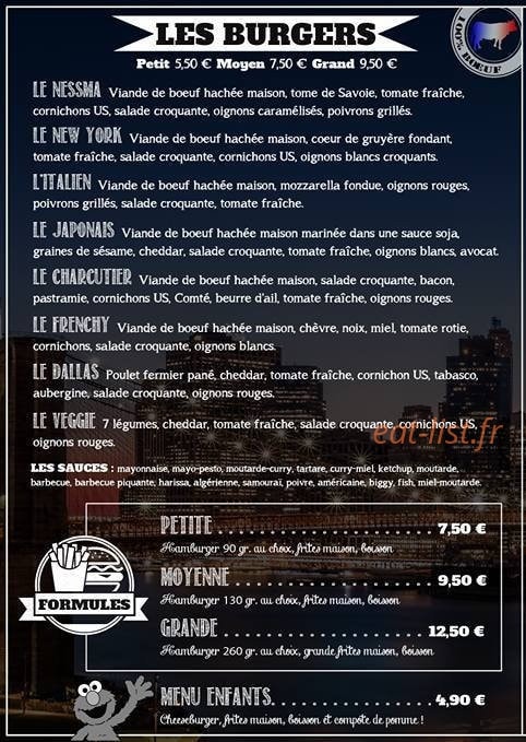 Nessma Burger — carte page 1