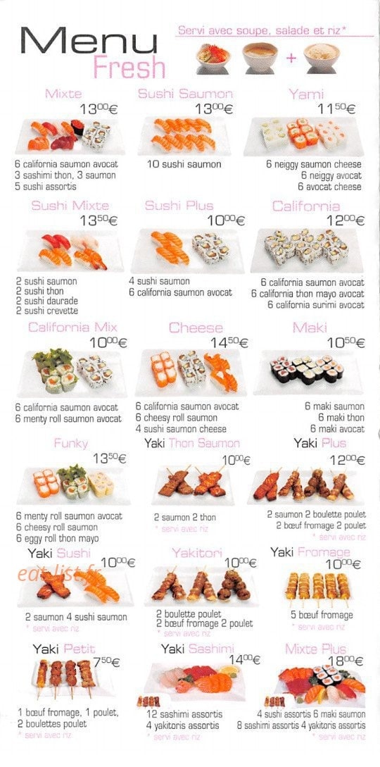 Ohi Sushi — carte page 5