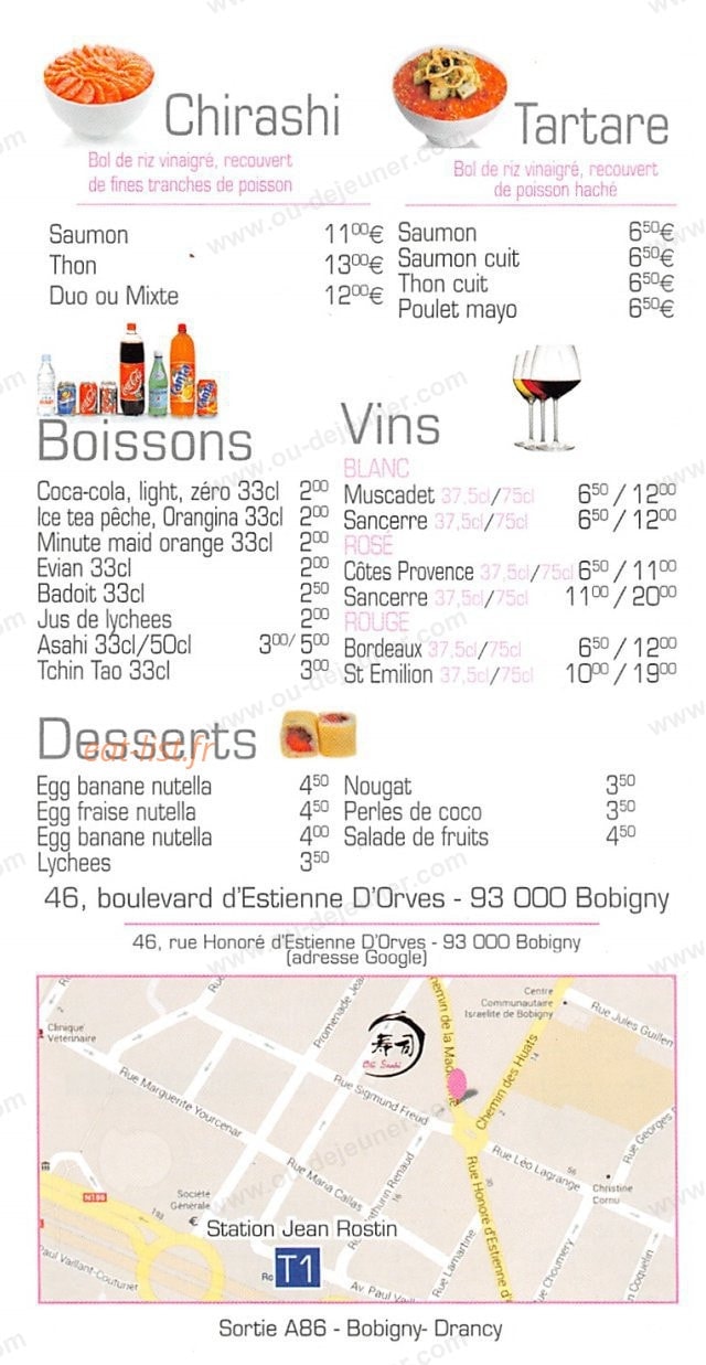 Ohi Sushi — carte page 6