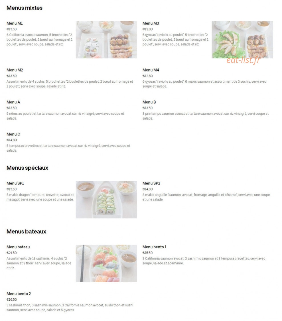 Sushi 93 — carte page 9
