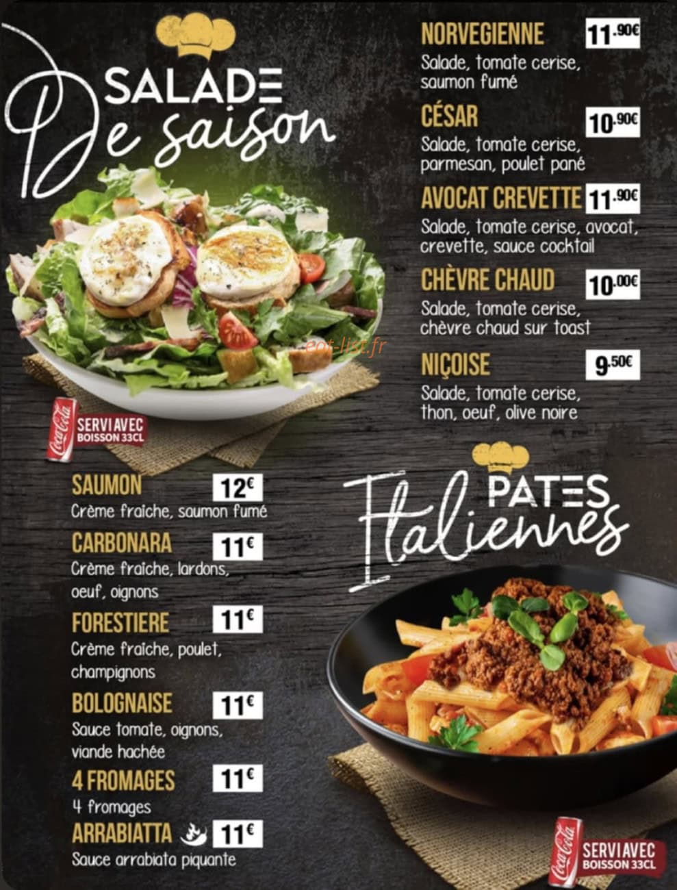 Beef Master — carte page 3