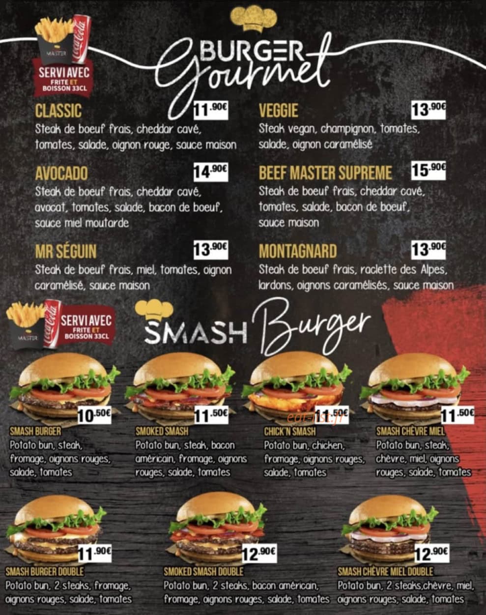 Beef Master — carte page 1