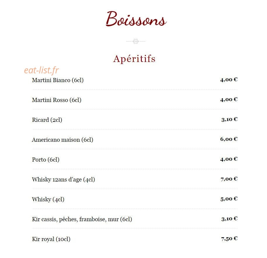 Bistrot Saint Pierre — carte page 4