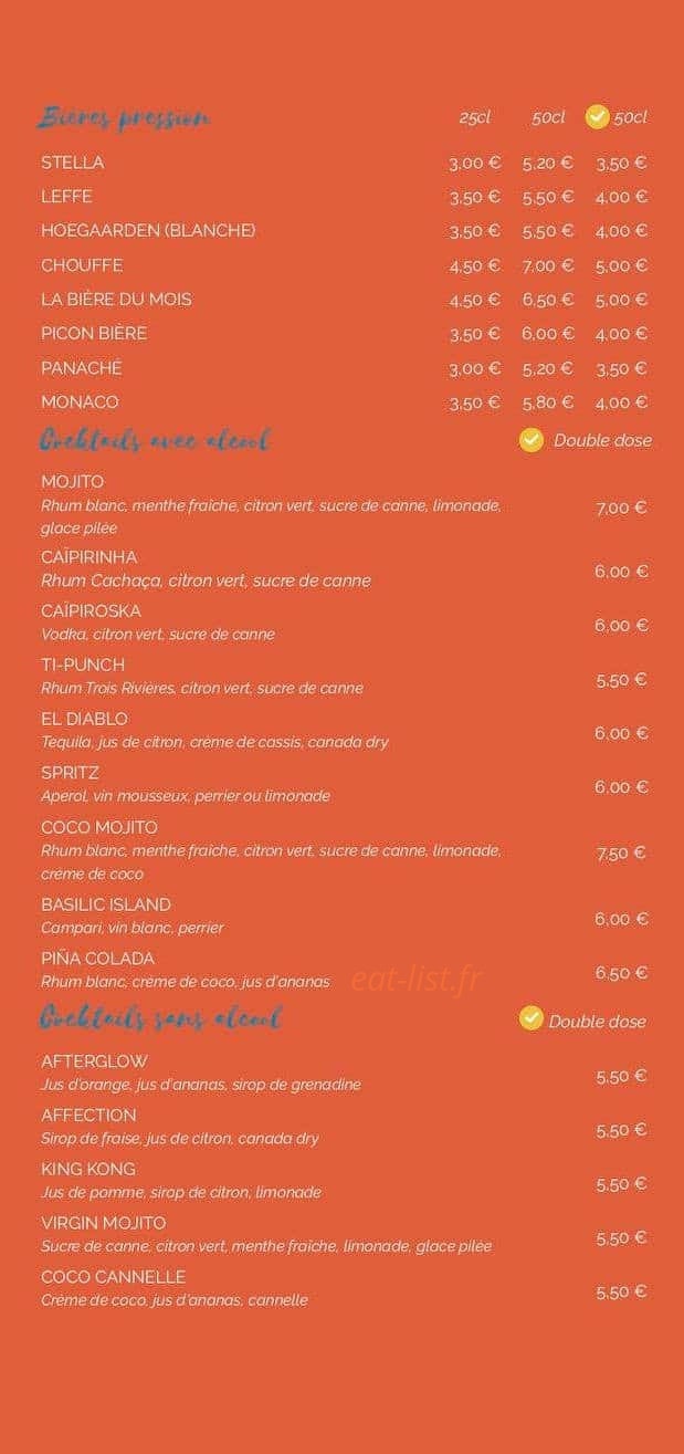 Café Salé — carte page 7