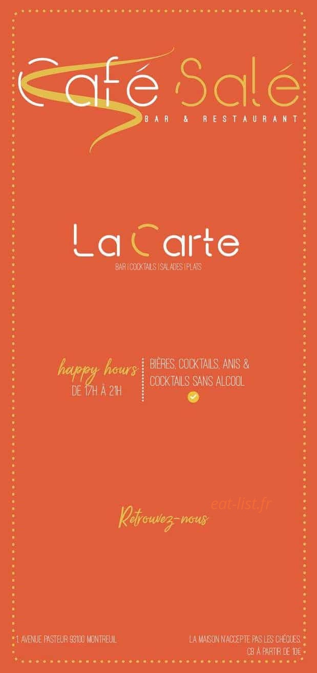Café Salé — carte page 2