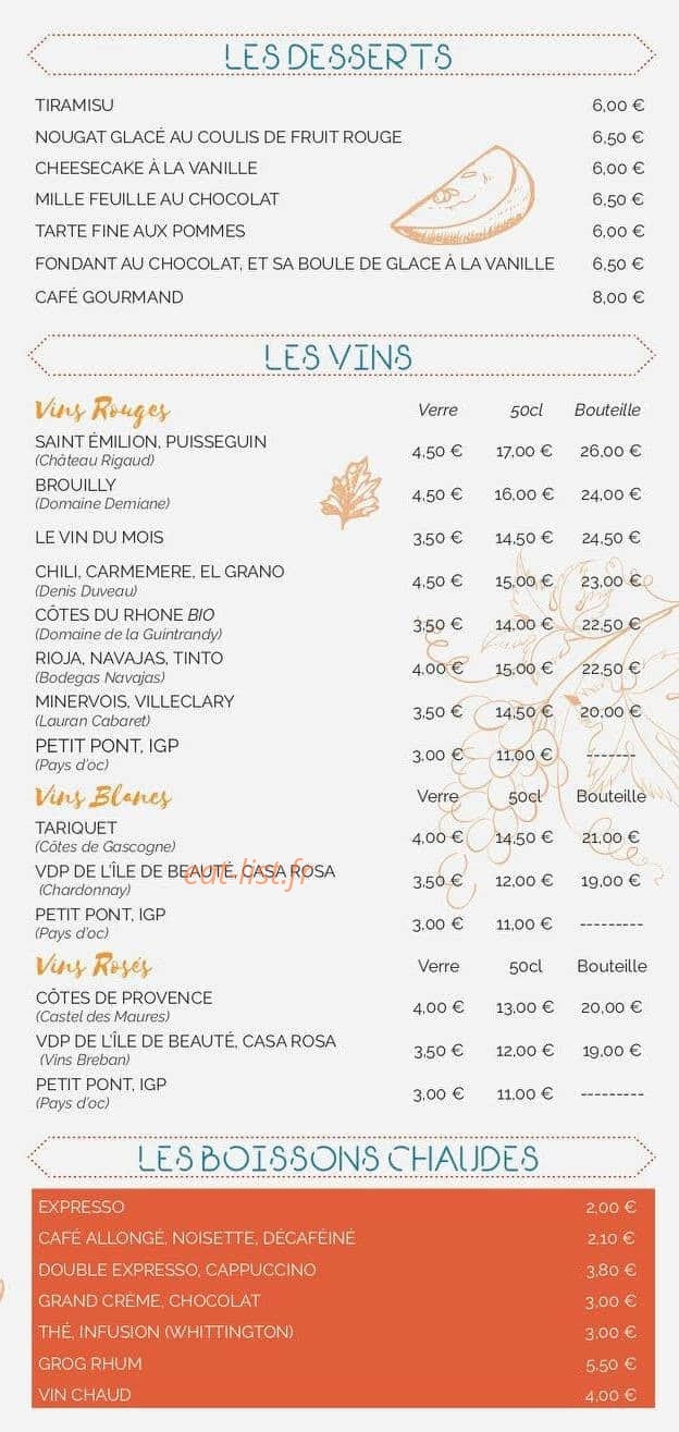 Café Salé — carte page 5