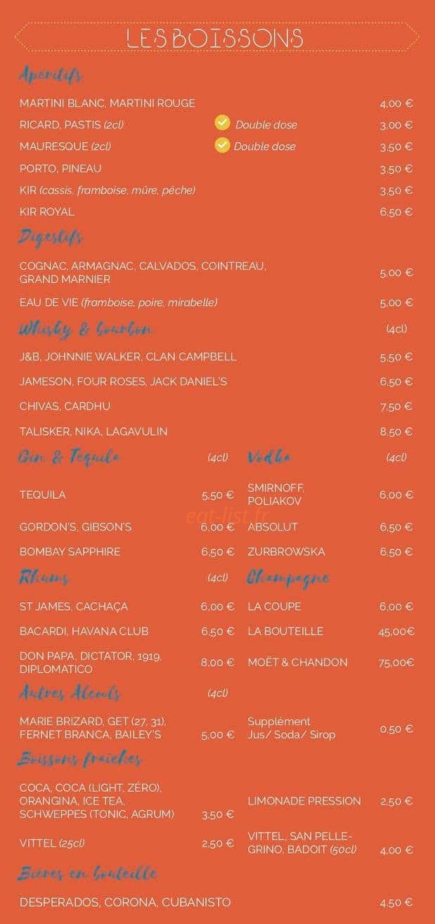 Café Salé — carte page 6