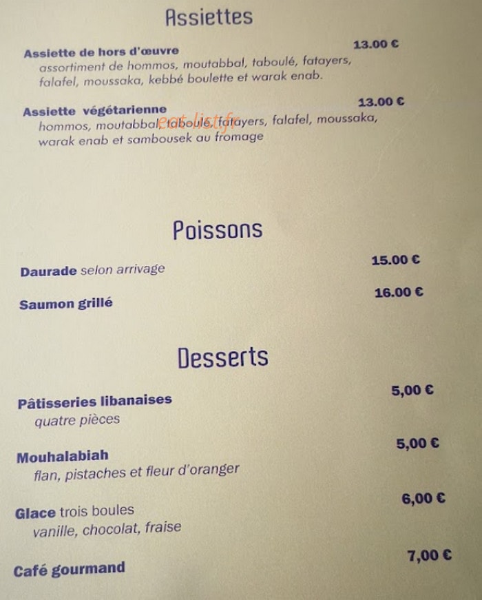 Chez Ailda — carte page 3