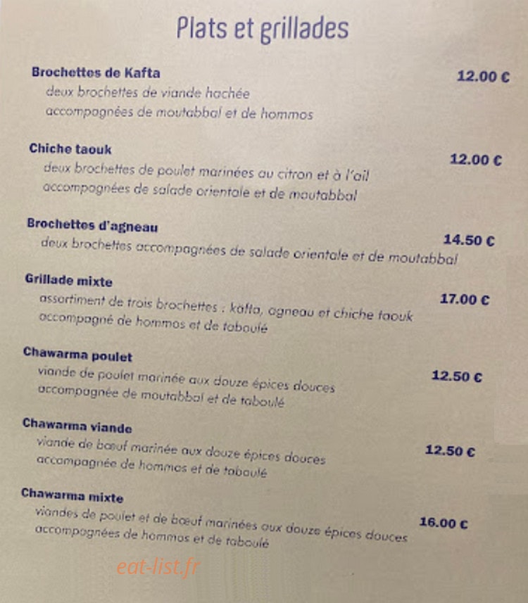 Chez Ailda — carte page 2