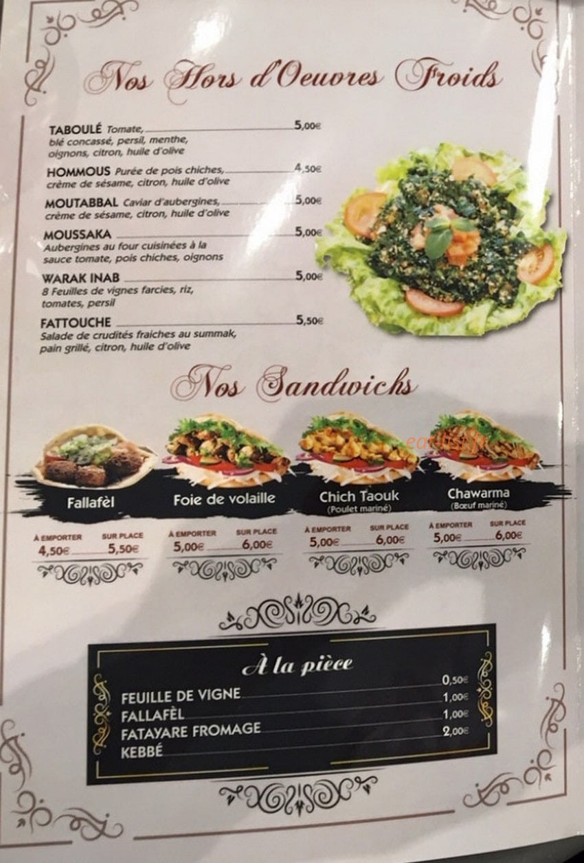 Chez Farez — carte page 2