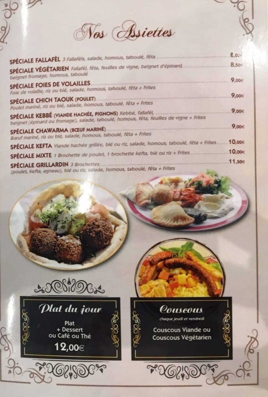 Chez Farez — carte page 3