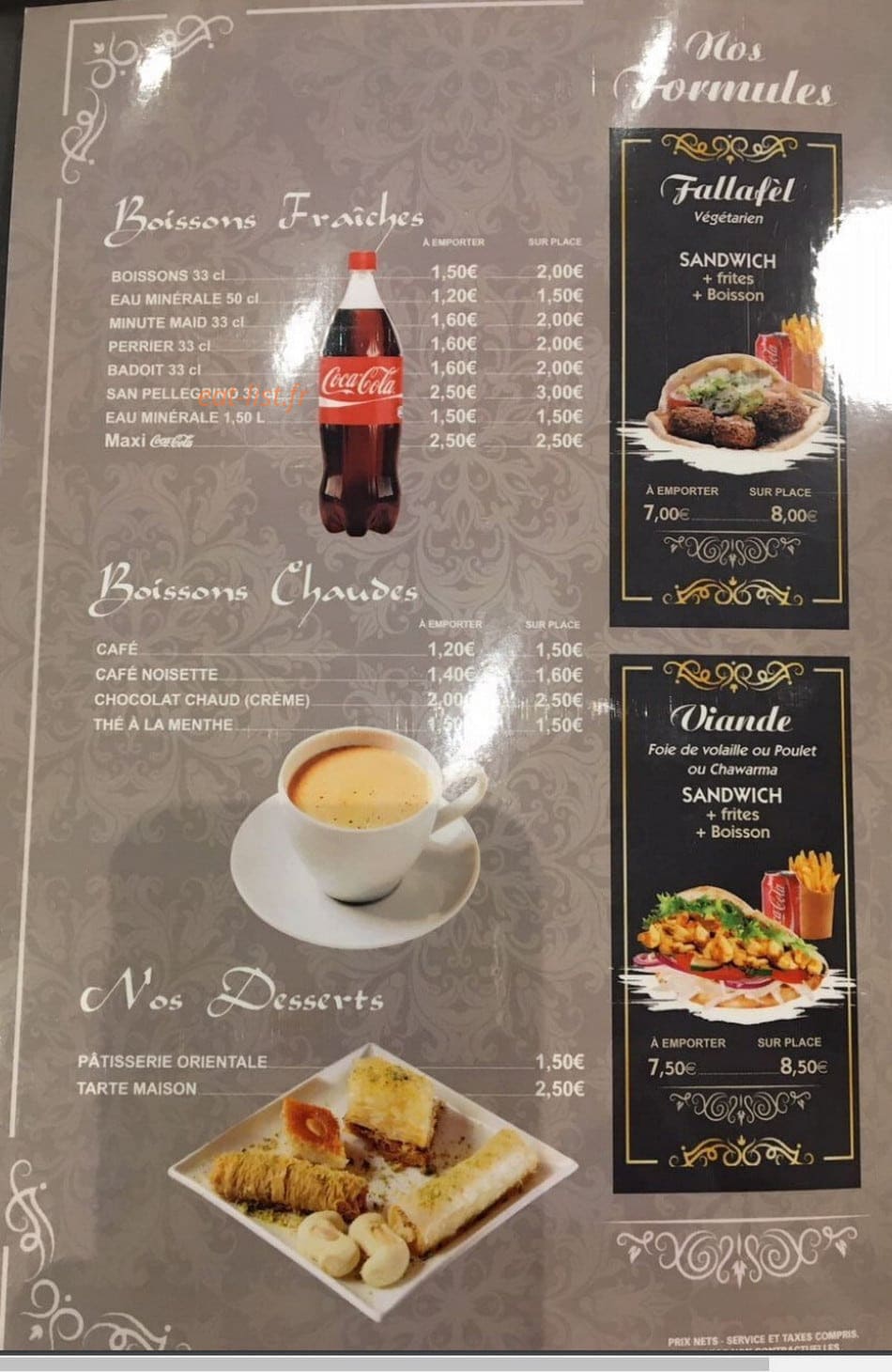 Chez Farez — carte page 4